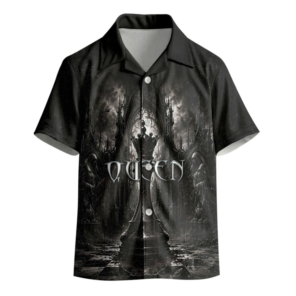 Chess Queen Kid Hawaiian Shirt Strategic Board Game Gothic Dark Fantasy