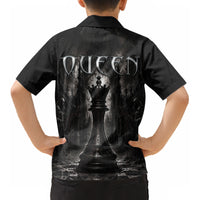 Chess Queen Kid Hawaiian Shirt Strategic Board Game Gothic Dark Fantasy
