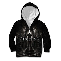 Chess Queen Kid Hoodie Strategic Board Game Gothic Dark Fantasy