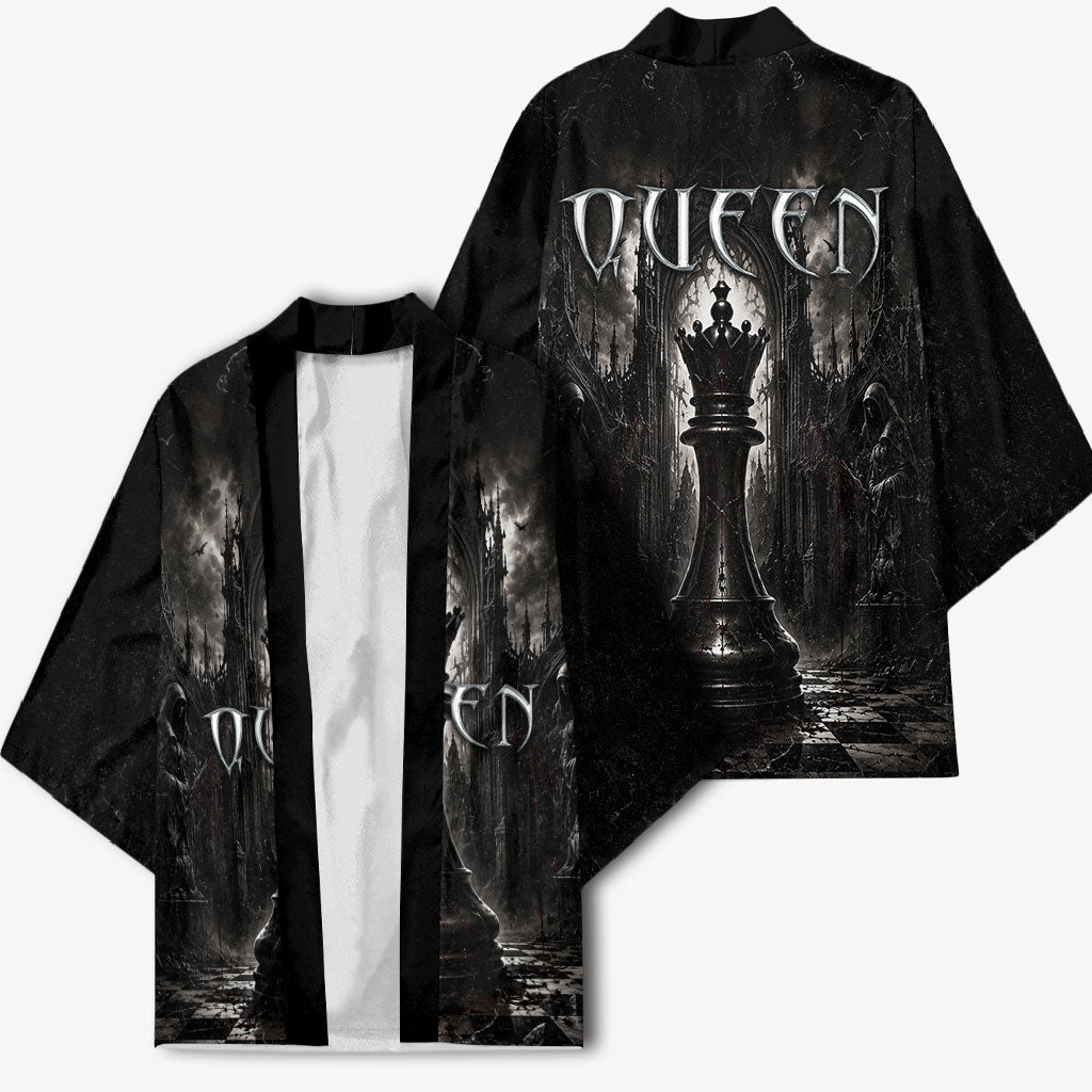 Chess Queen Kimono Strategic Board Game Gothic Dark Fantasy