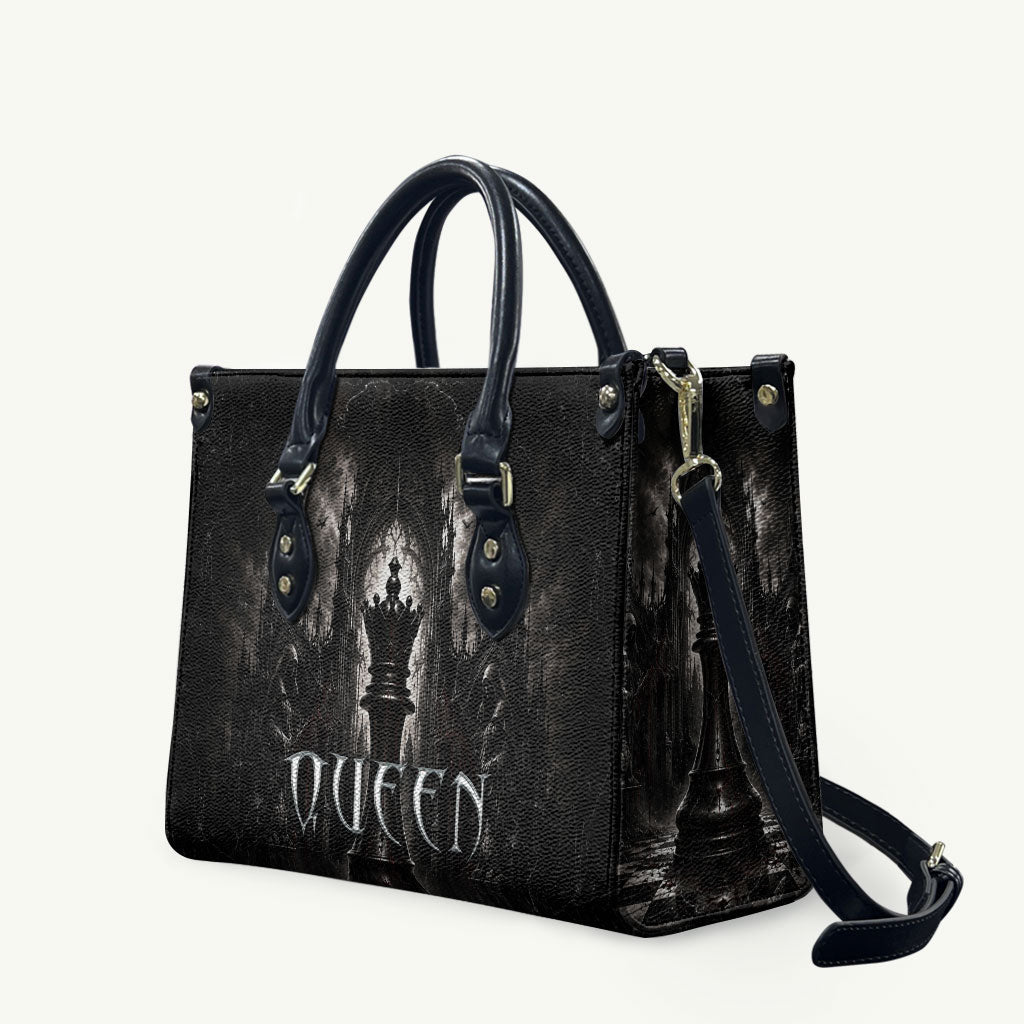 Chess Queen Leather Bag Strategic Board Game Gothic Dark Fantasy