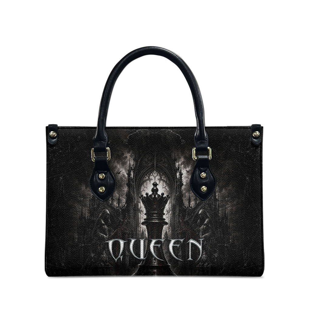 Chess Queen Leather Bag Strategic Board Game Gothic Dark Fantasy