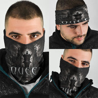 Chess Queen Neck Gaiter Strategic Board Game Gothic Dark Fantasy