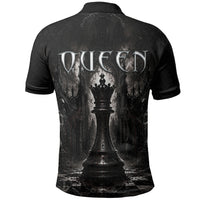 Chess Queen Polo Shirt Strategic Board Game Gothic Dark Fantasy