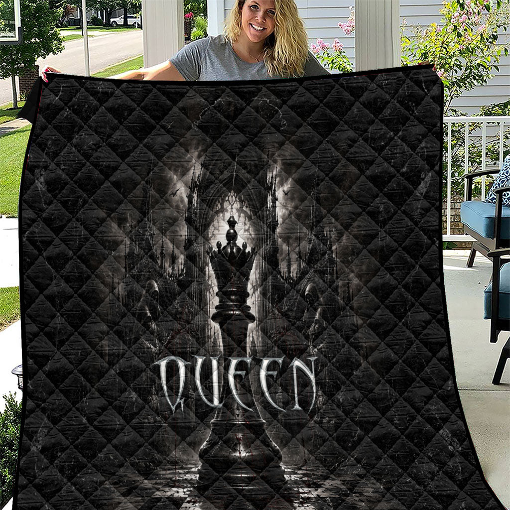 Chess Queen Quilt Strategic Board Game Gothic Dark Fantasy