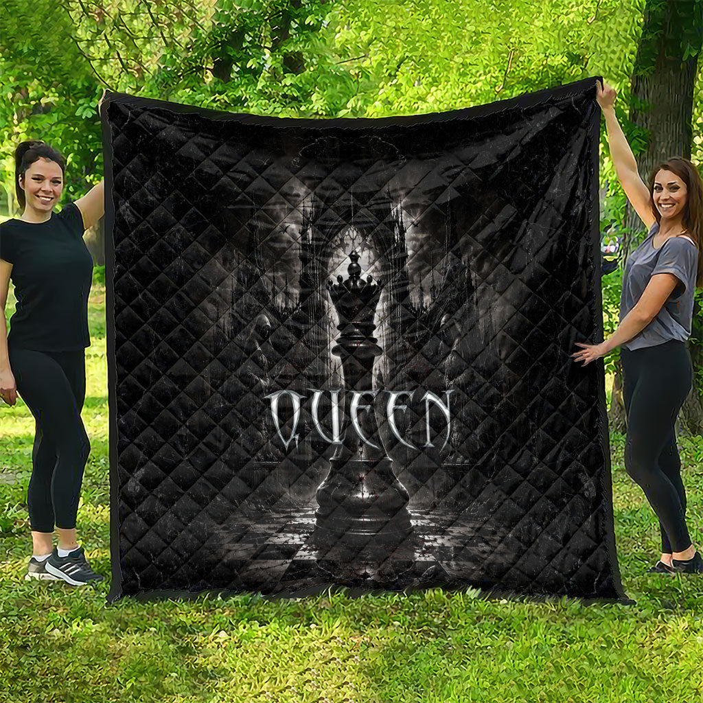Chess Queen Quilt Strategic Board Game Gothic Dark Fantasy