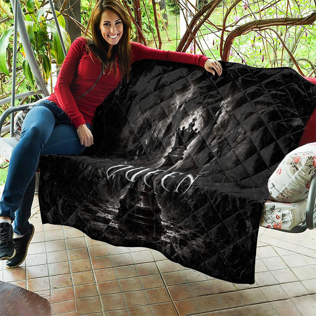 Chess Queen Quilt Strategic Board Game Gothic Dark Fantasy
