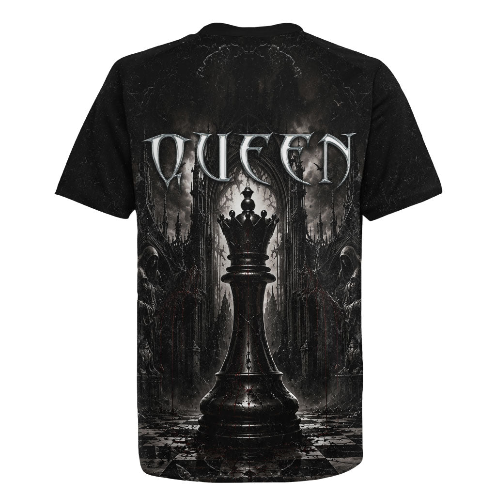 Chess Queen Rugby Jersey Strategic Board Game Gothic Dark Fantasy