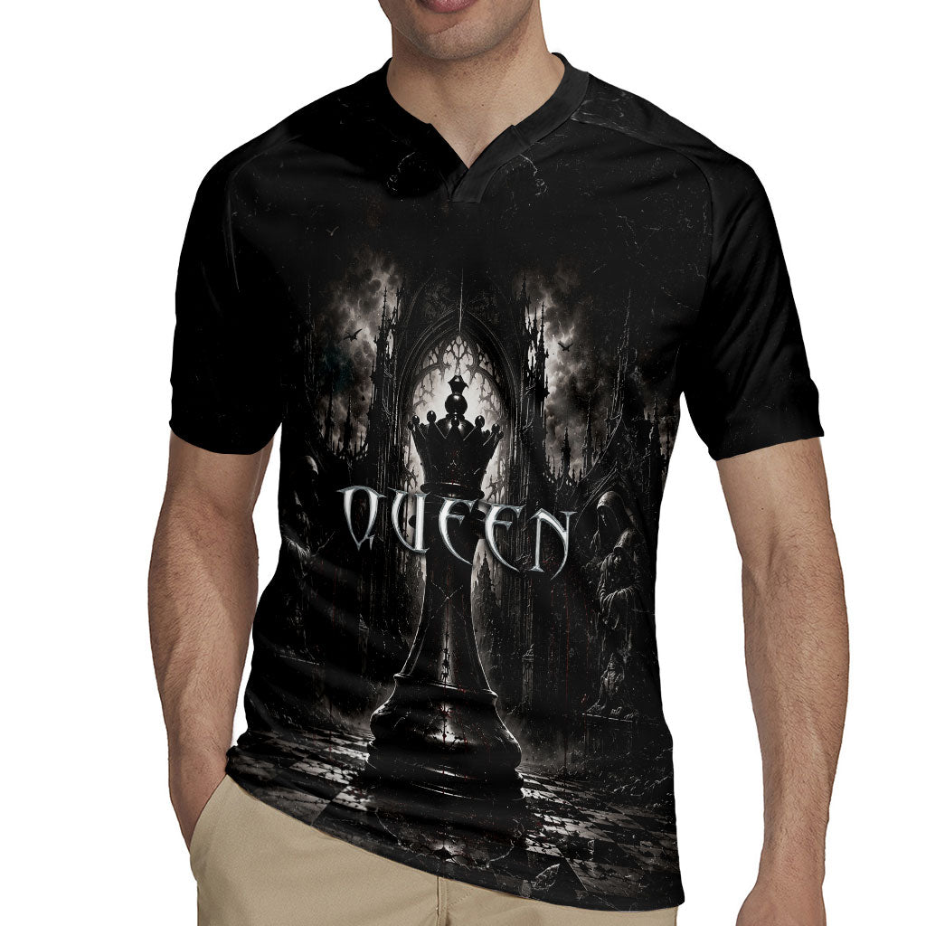Chess Queen Rugby Jersey Strategic Board Game Gothic Dark Fantasy
