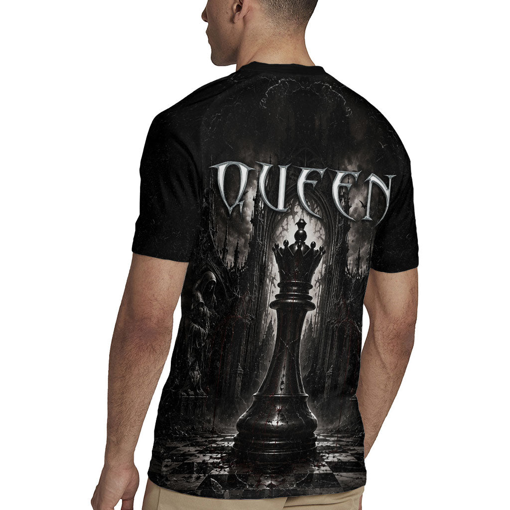 Chess Queen Rugby Jersey Strategic Board Game Gothic Dark Fantasy