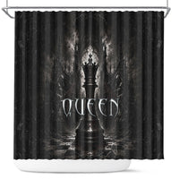 Chess Queen Shower Curtain Strategic Board Game Gothic Dark Fantasy