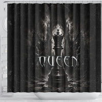 Chess Queen Shower Curtain Strategic Board Game Gothic Dark Fantasy