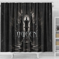 Chess Queen Shower Curtain Strategic Board Game Gothic Dark Fantasy