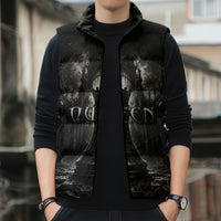 Chess Queen Sleeveless Puffer Jacket Strategic Board Game Gothic Dark Fantasy