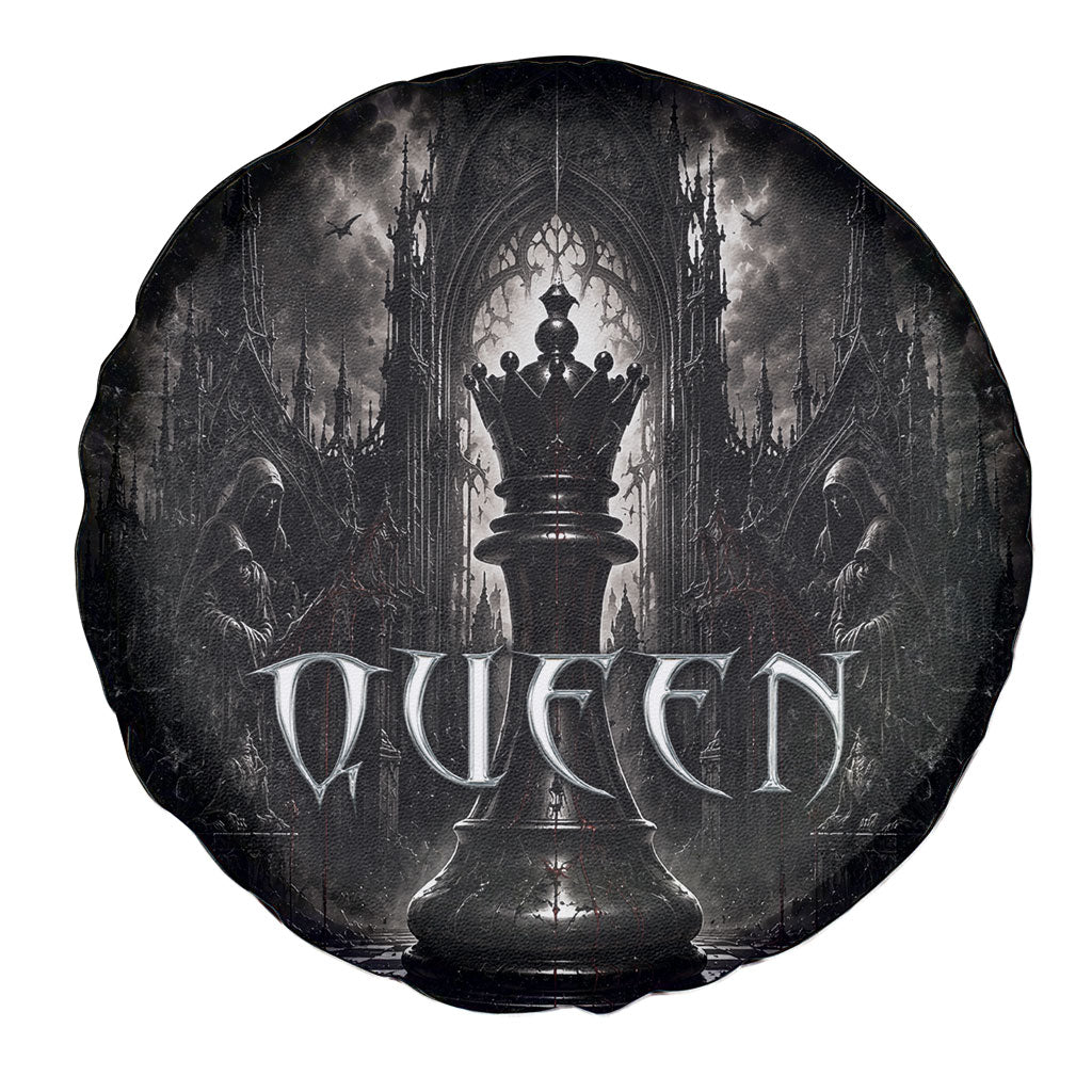 Chess Queen Spare Tire Cover Strategic Board Game Gothic Dark Fantasy