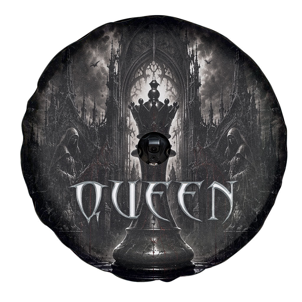 Chess Queen Spare Tire Cover Strategic Board Game Gothic Dark Fantasy