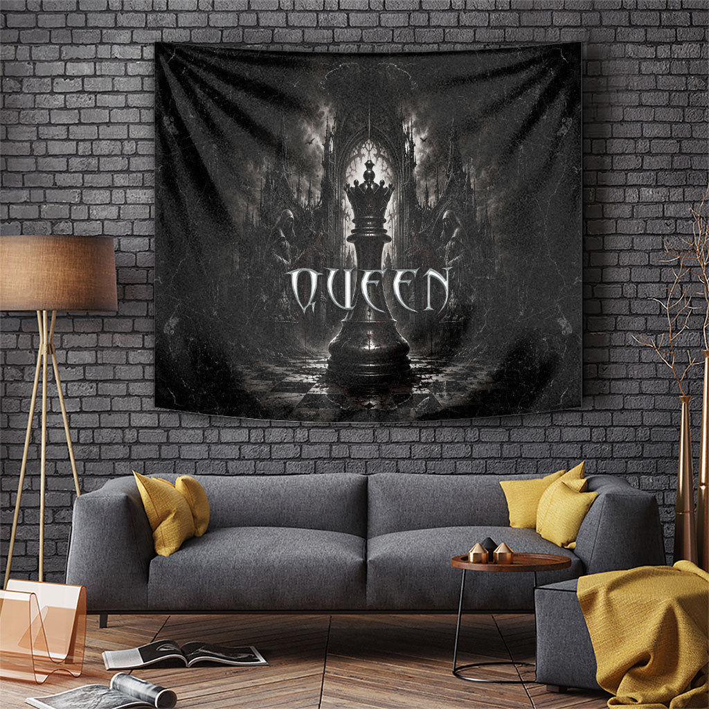 Chess Queen Tapestry Strategic Board Game Gothic Dark Fantasy
