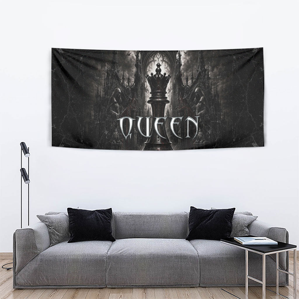 Chess Queen Tapestry Strategic Board Game Gothic Dark Fantasy