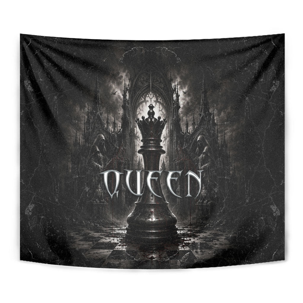 Chess Queen Tapestry Strategic Board Game Gothic Dark Fantasy