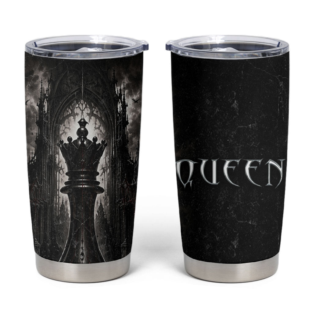 Chess Queen Tumbler Cup Strategic Board Game Gothic Dark Fantasy