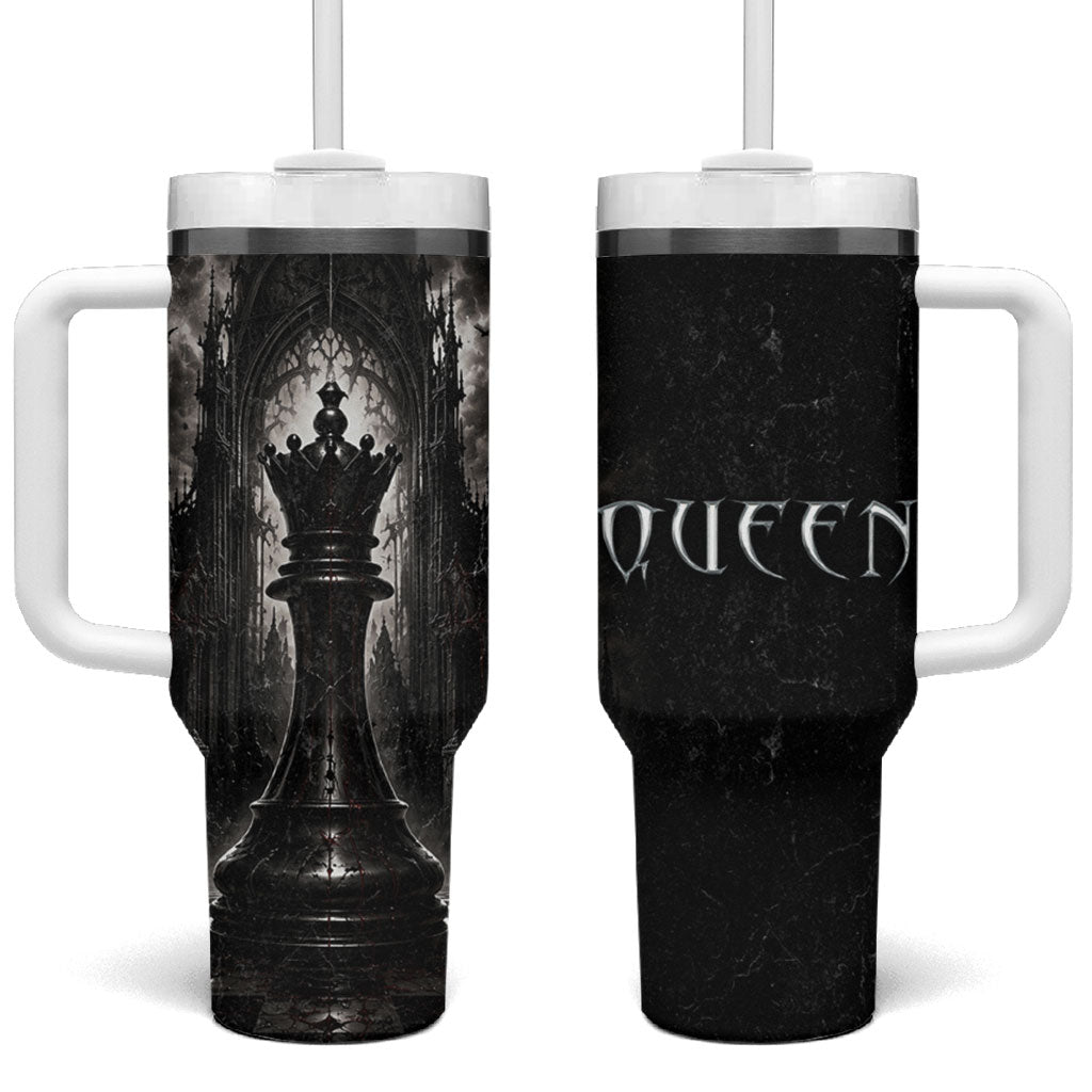 Chess Queen Tumbler With Handle Strategic Board Game Gothic Dark Fantasy
