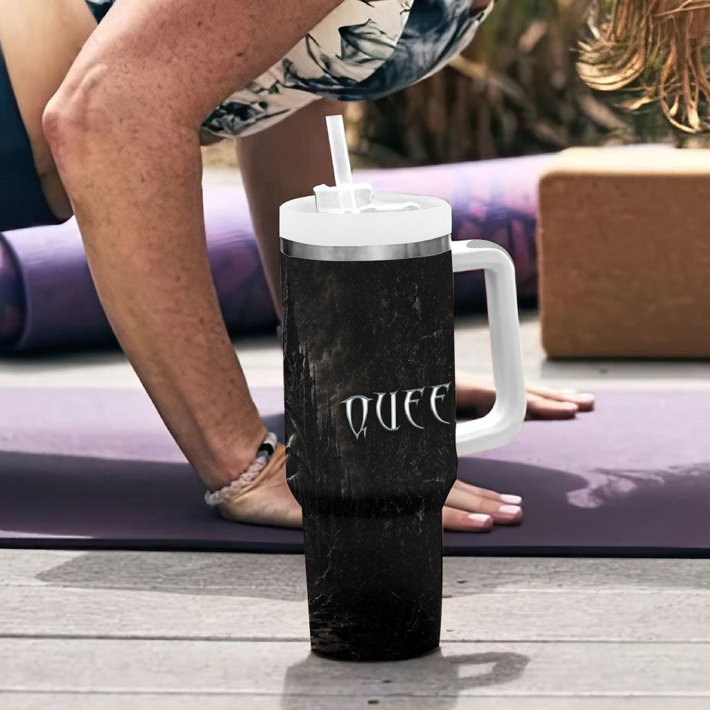 Chess Queen Tumbler With Handle Strategic Board Game Gothic Dark Fantasy