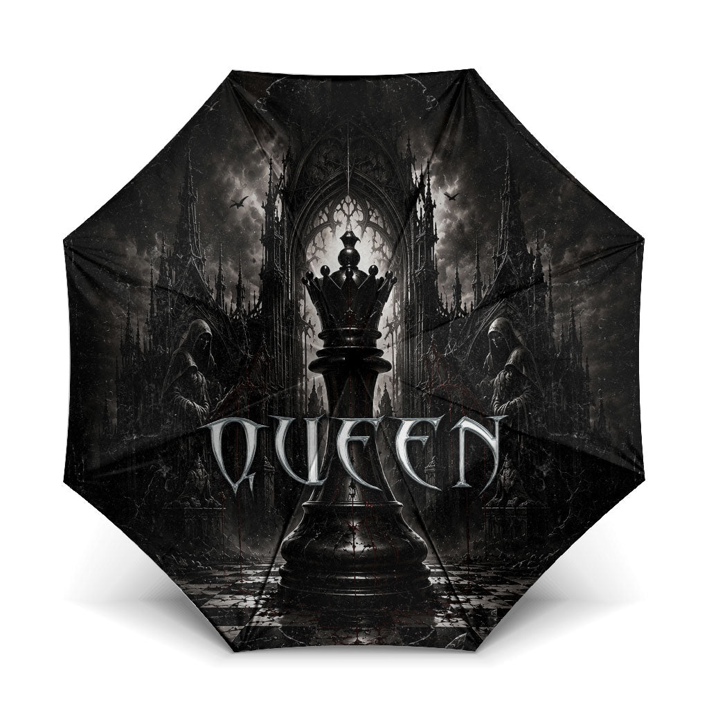 Chess Queen Umbrella Strategic Board Game Gothic Dark Fantasy