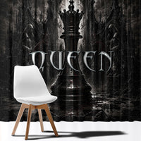 Chess Queen Window Curtain Strategic Board Game Gothic Dark Fantasy