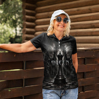 Chess Queen Women Polo Shirt Strategic Board Game Gothic Dark Fantasy