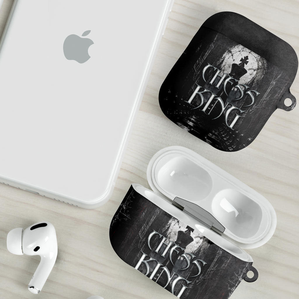 Chess King AirPods Case Strategic Board Game Gothic Dark Fantasy