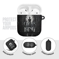 Chess King AirPods Case Strategic Board Game Gothic Dark Fantasy