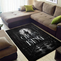 Chess King Area Rug Strategic Board Game Gothic Dark Fantasy