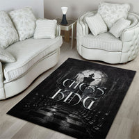 Chess King Area Rug Strategic Board Game Gothic Dark Fantasy