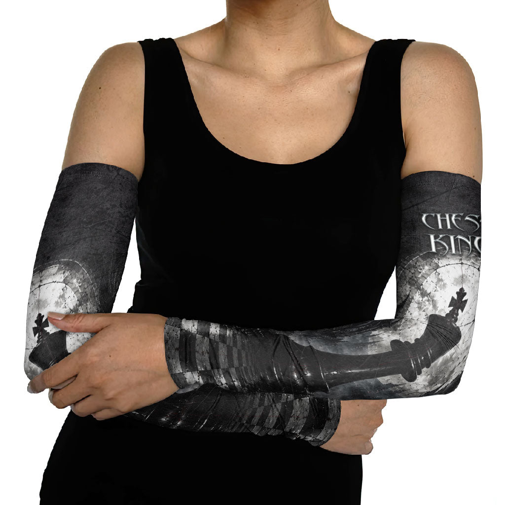 Chess King Arm Sleeves Strategic Board Game Gothic Dark Fantasy