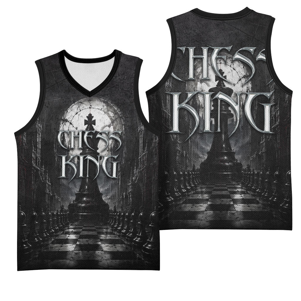 Chess King Basketball Jersey Strategic Board Game Gothic Dark Fantasy