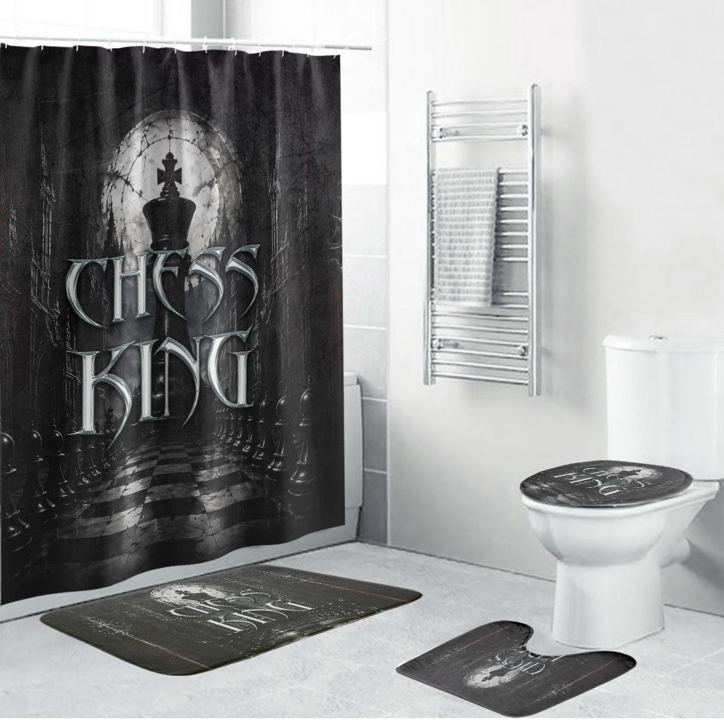 Chess King Bathroom Set Strategic Board Game Gothic Dark Fantasy