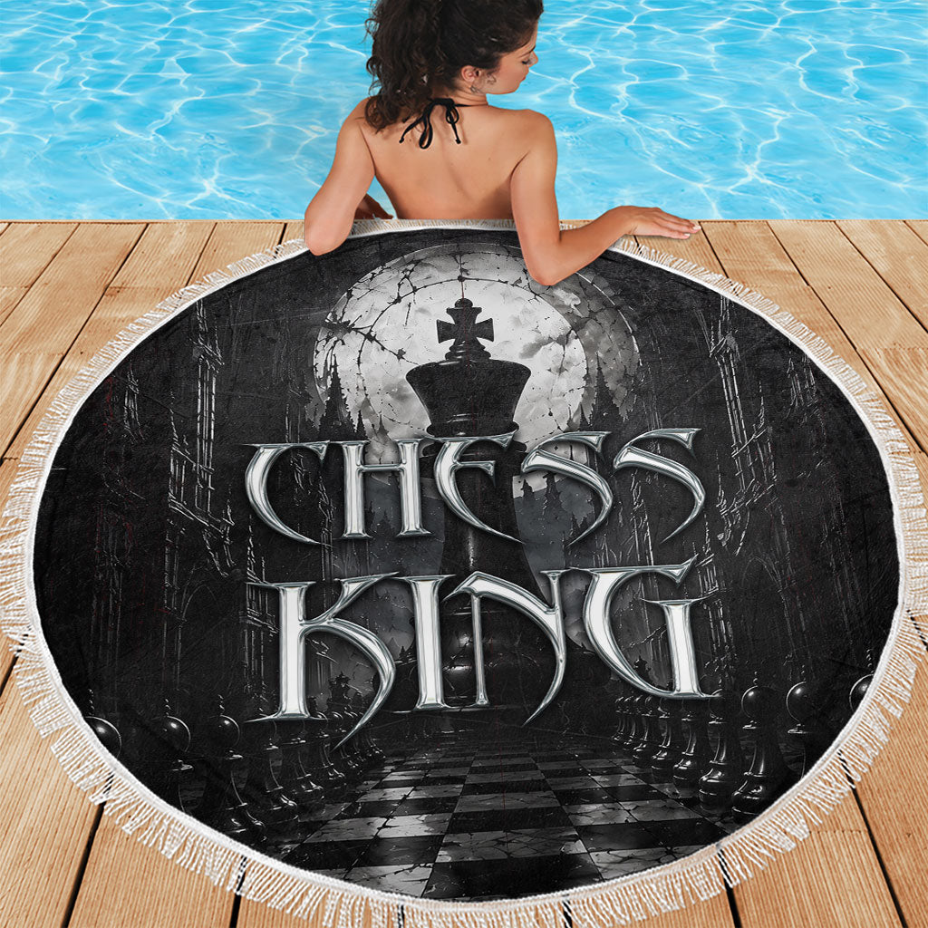Chess King Beach Blanket Strategic Board Game Gothic Dark Fantasy