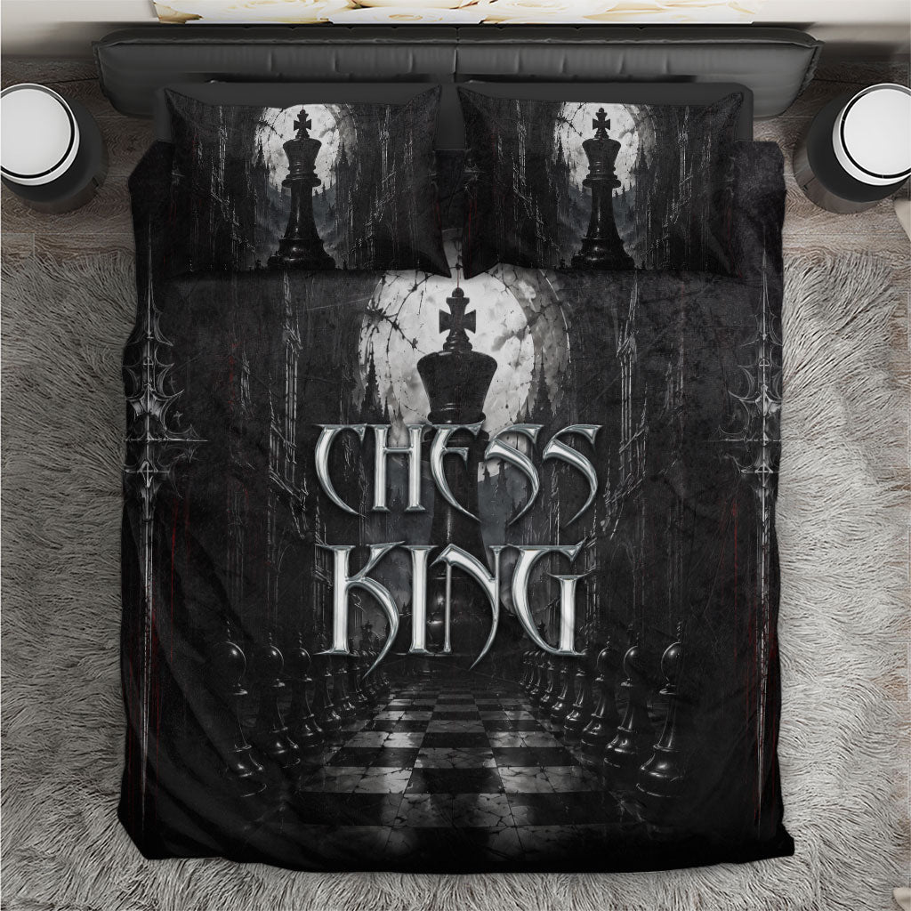 Chess King Bedding Set Strategic Board Game Gothic Dark Fantasy