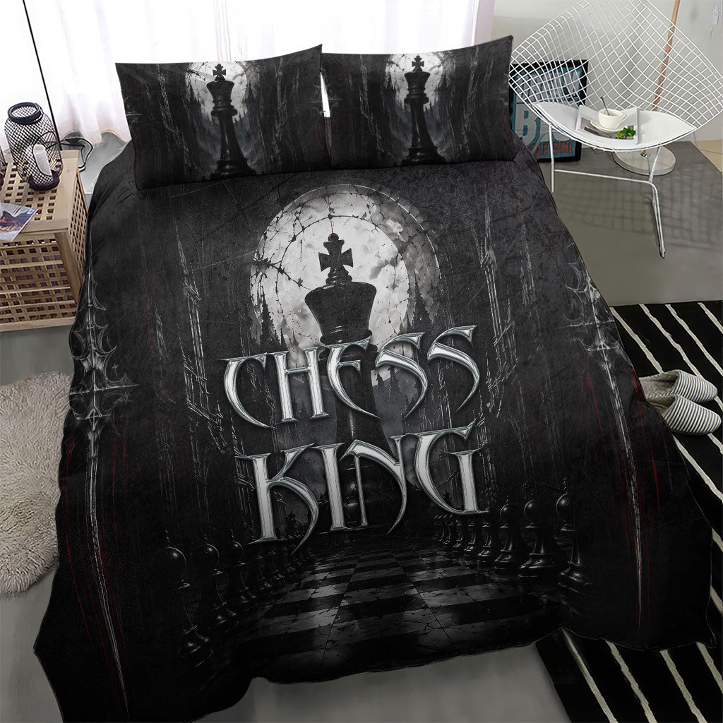 Chess King Bedding Set Strategic Board Game Gothic Dark Fantasy