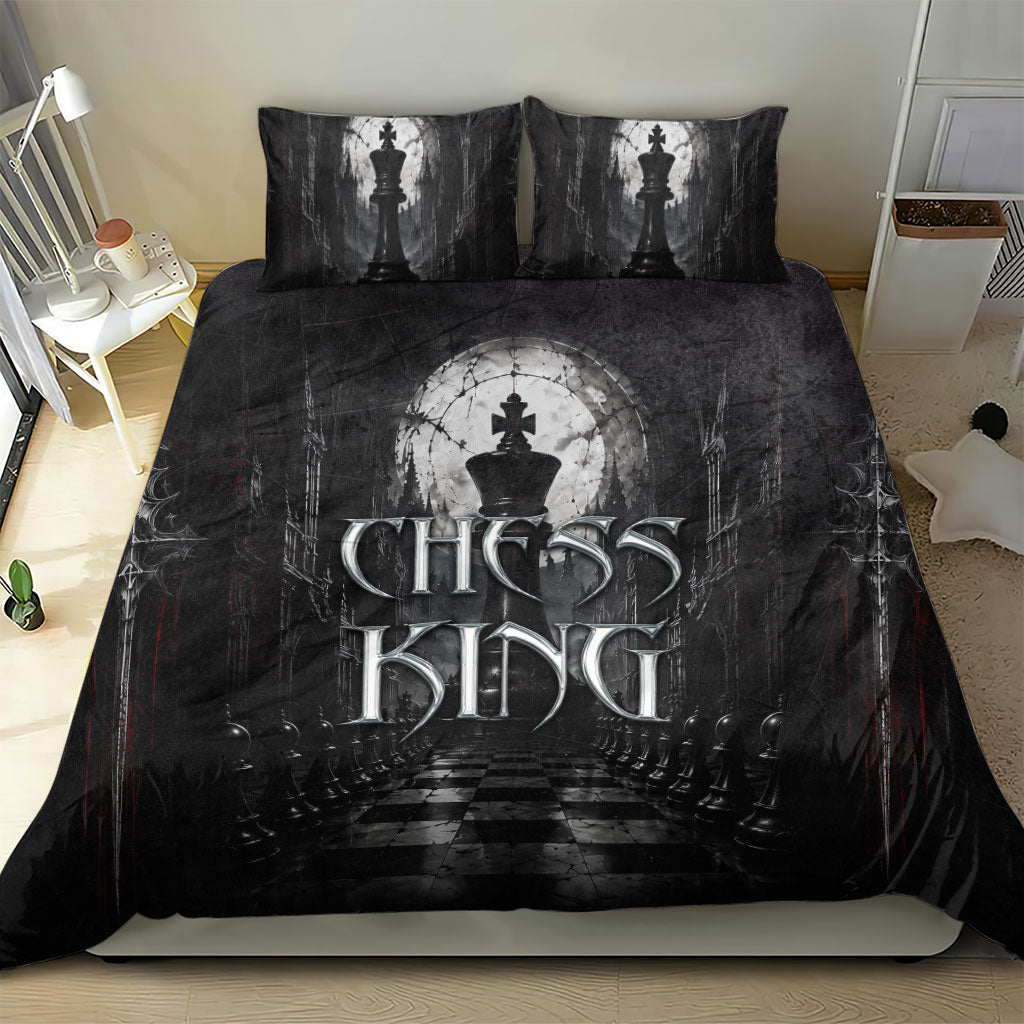 Chess King Bedding Set Strategic Board Game Gothic Dark Fantasy