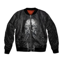 Chess King Bomber Jacket Strategic Board Game Gothic Dark Fantasy