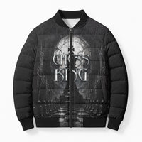 Chess King Bomber Puffer Jacket Strategic Board Game Gothic Dark Fantasy