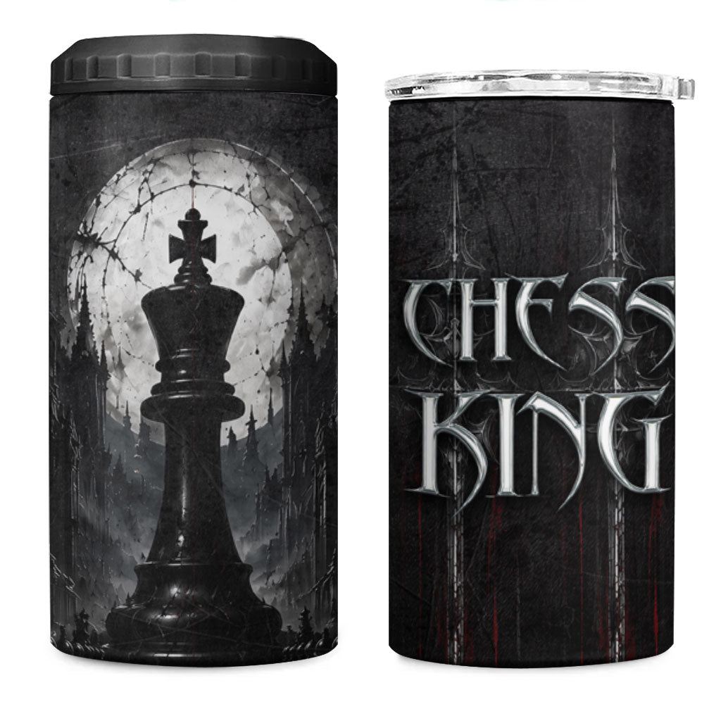 Chess King 4 in 1 Can Cooler Tumbler Strategic Board Game Gothic Dark Fantasy