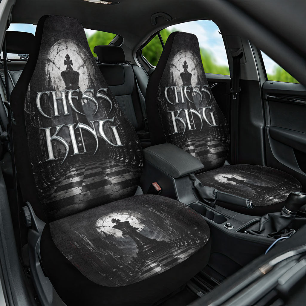 Chess King Car Seat Cover Strategic Board Game Gothic Dark Fantasy