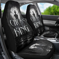 Chess King Car Seat Cover Strategic Board Game Gothic Dark Fantasy