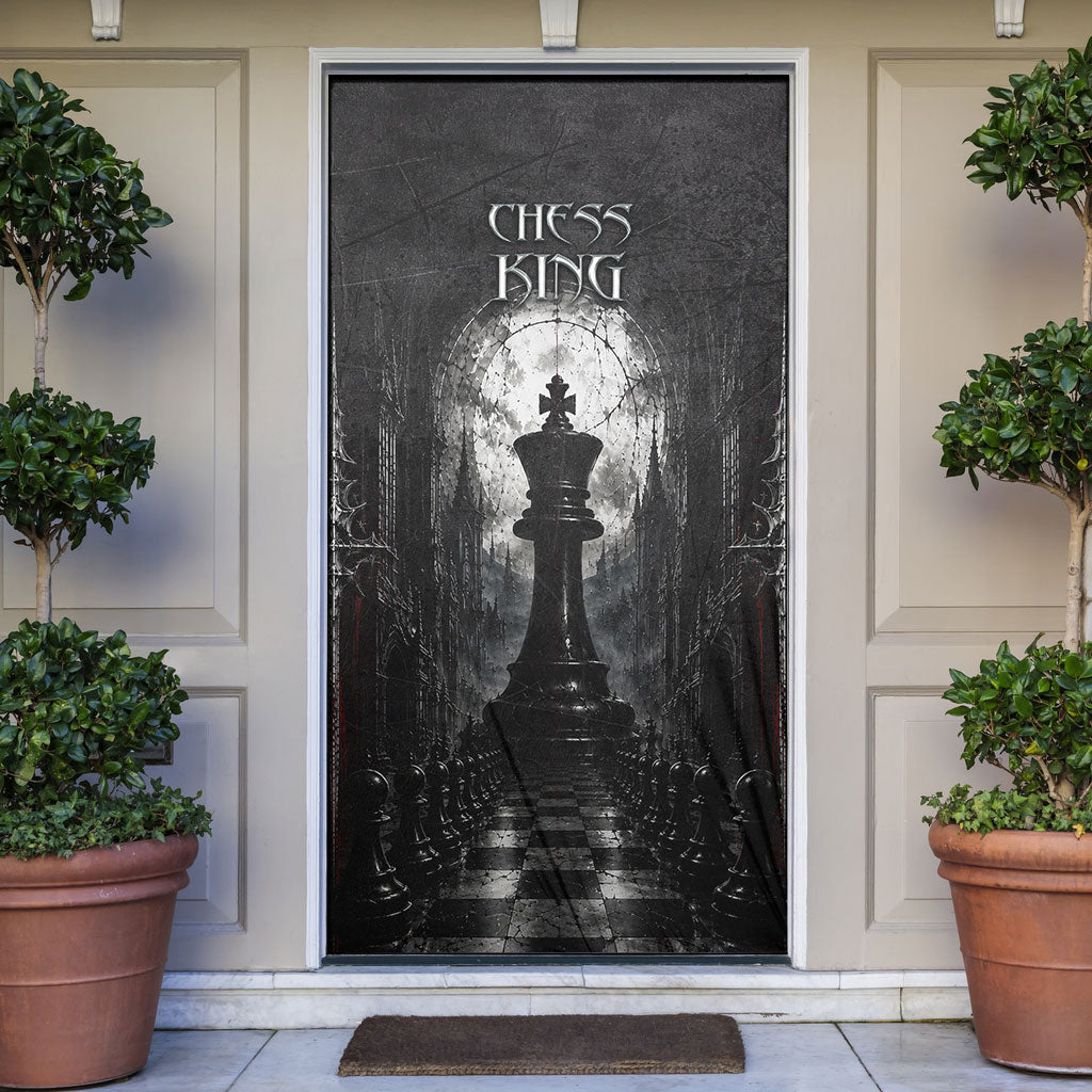 Chess King Door Cover Strategic Board Game Gothic Dark Fantasy