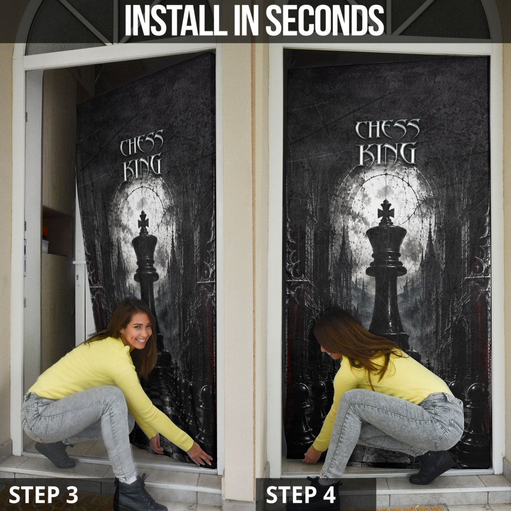 Chess King Door Cover Strategic Board Game Gothic Dark Fantasy