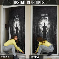 Chess King Door Cover Strategic Board Game Gothic Dark Fantasy