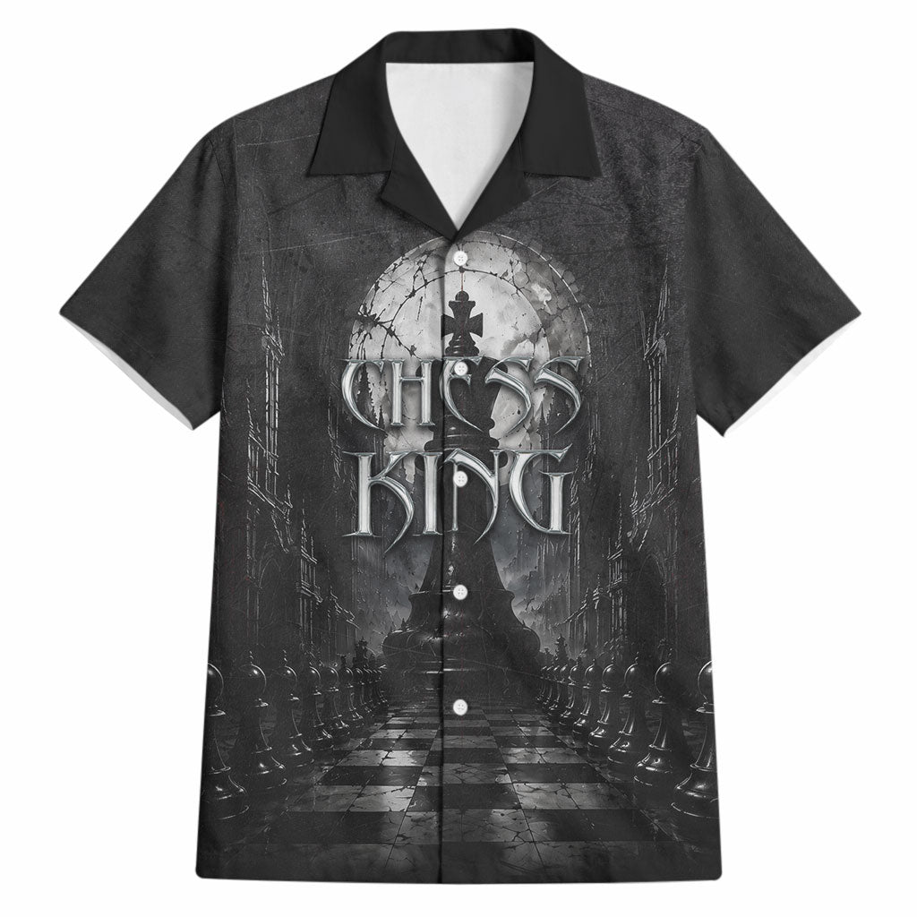 Chess King Hawaiian Shirt Strategic Board Game Gothic Dark Fantasy