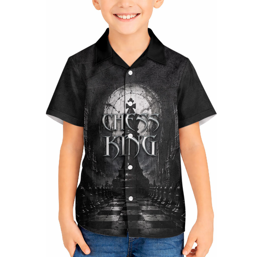Chess King Hawaiian Shirt Strategic Board Game Gothic Dark Fantasy